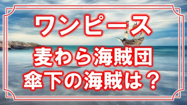 ワンピース 麦わら海賊団の年齢まとめ 麦わらの一味の傘下海賊団についても アニモドラ